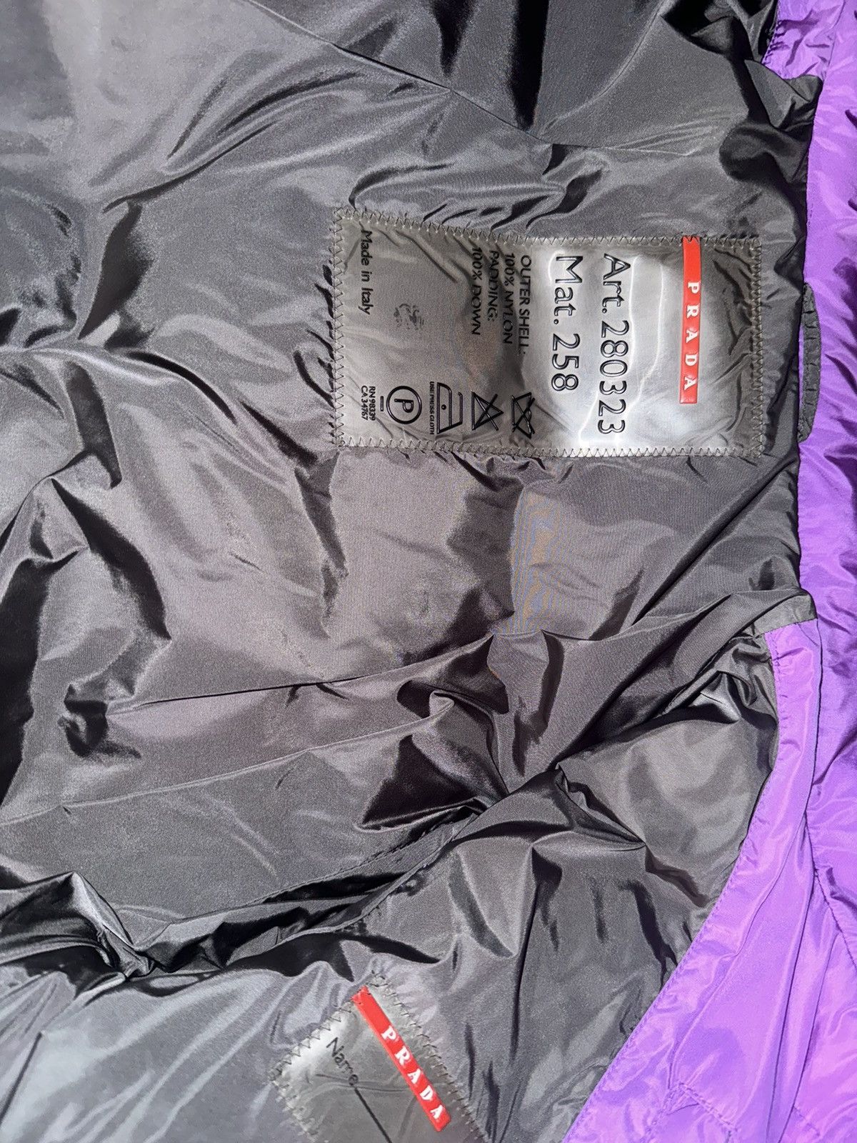 Prada Prada Sport Bright Purple Nylon Shimmer Down Jacket AW00' Size US S / EU 44-46 / 1 - 6 Thumbnail