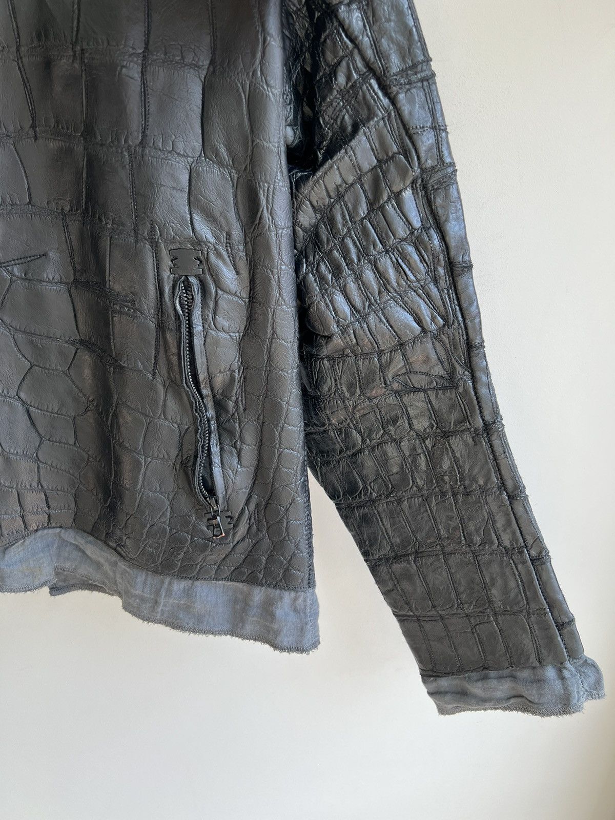 Isaac Sellam Experience black alligator jacket