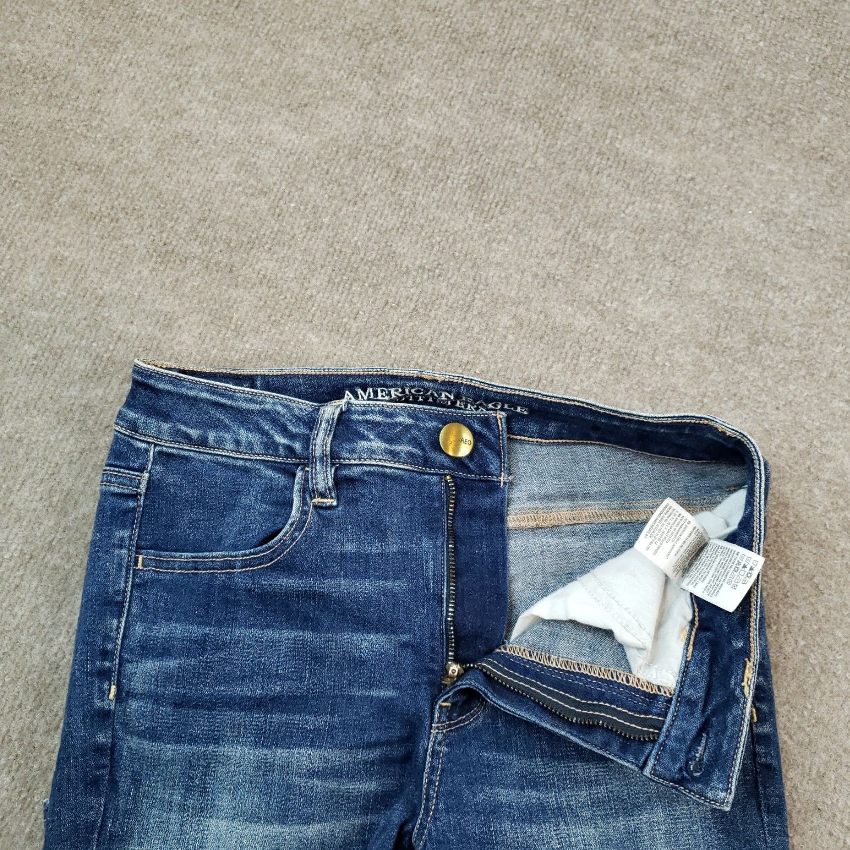 American Eagle Outfitters American Eagle Blue Mid Rise Jegging Stretch Jeans Womens Size 4 Size 27" / US 4 / IT 40 - 6 Thumbnail