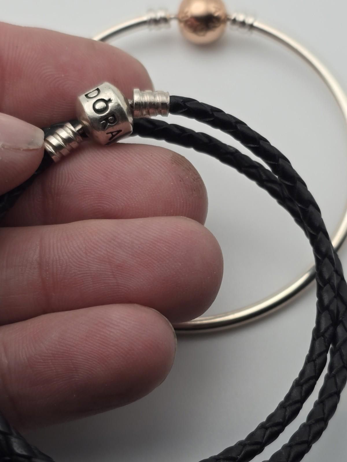 pandora Lot of 3 Genuine Pandora Bracelets + Reindeer Charm Size ONE SIZE - 4 Thumbnail