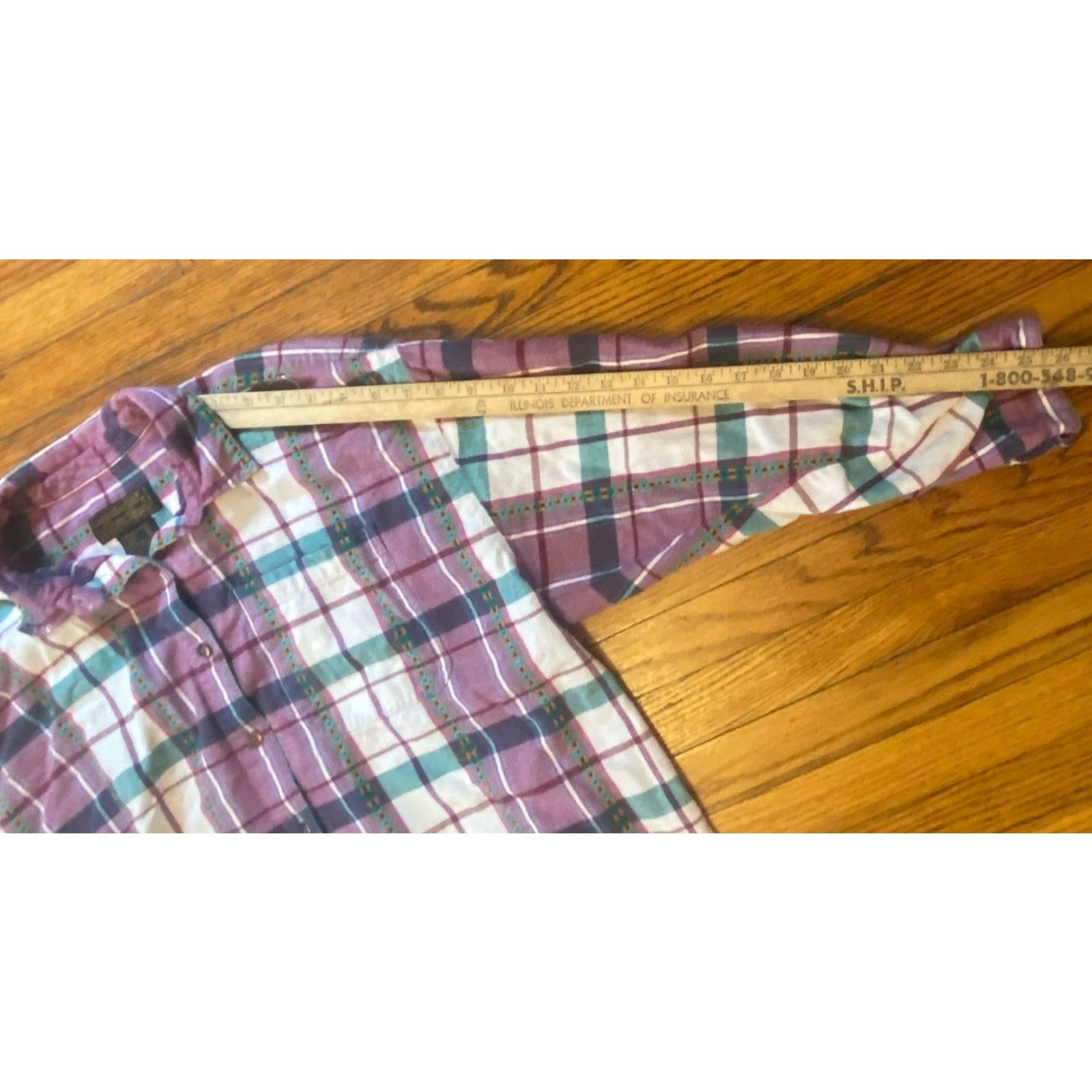 Eddie Bauer VTG Eddie Bauer Women’s XL USA Flannel Purple Plaid Size XL / US 12-14 / IT 48-50 - 8 Thumbnail