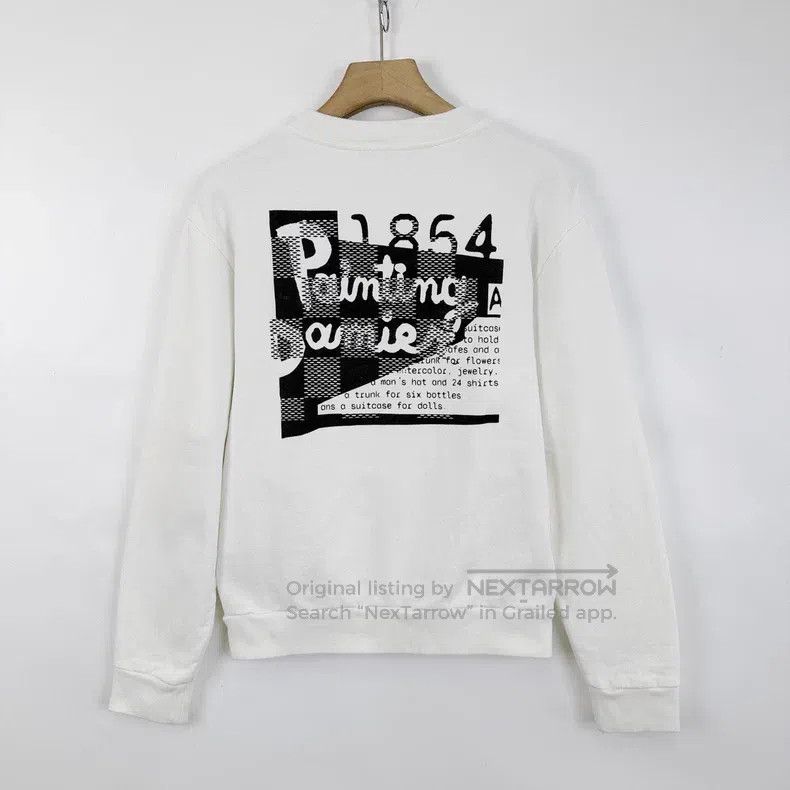 Louis Vuitton Louis Vuitton Ink-splashed monogram doodle printed crewnec Size US M / EU 48-50 / 2 - 2 Thumbnail