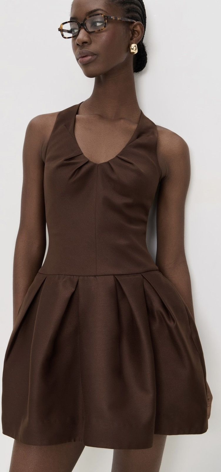 Shushu/Tong SHUSHU/TONG Tucked Halter Neck Dress size UK12/US 8 Size M / US 6-8 / IT 42-44 - 3 Thumbnail