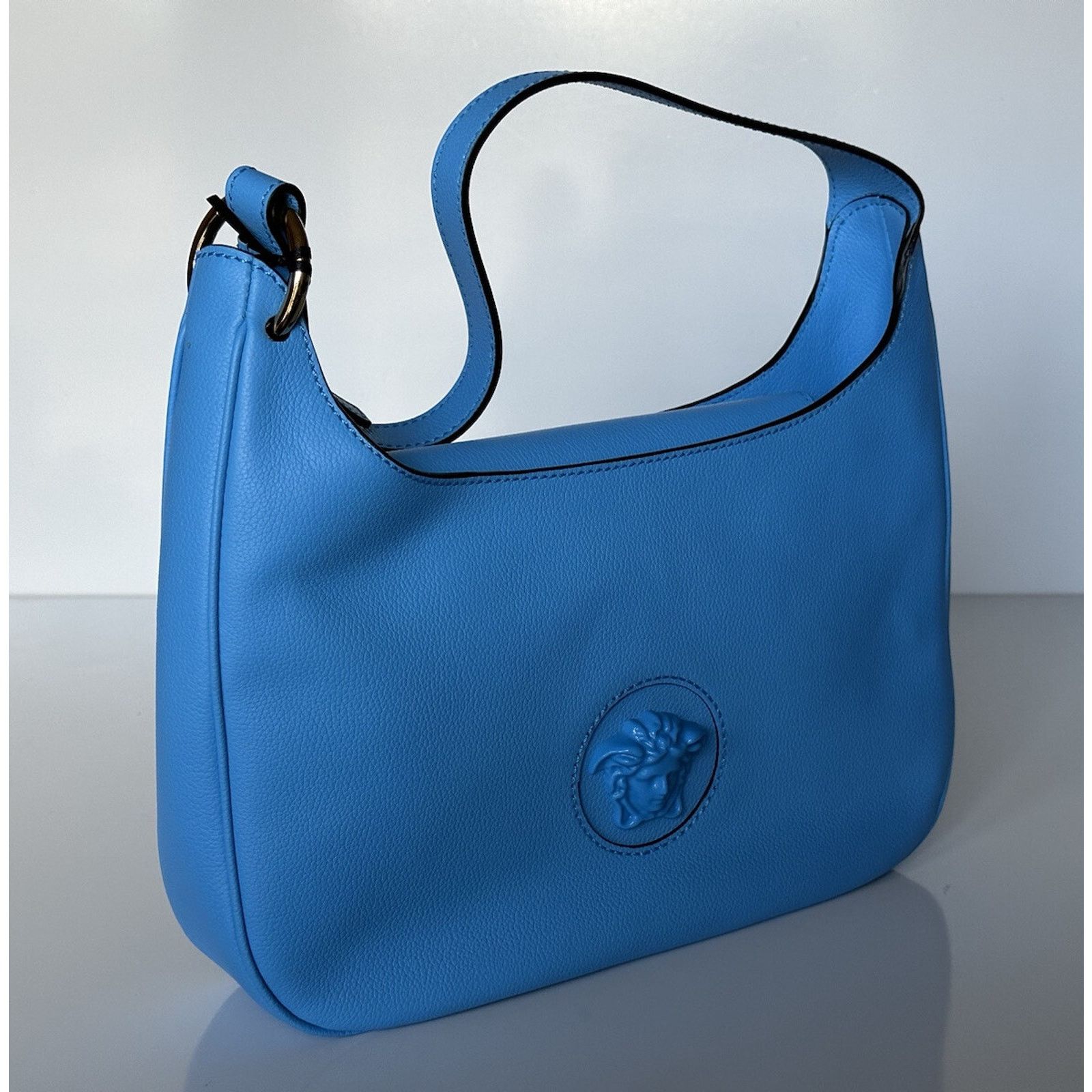 Versace Versace Medusa Head Leather Blue Medium Hobo Bag 1000699 Size ONE SIZE - 2 Thumbnail