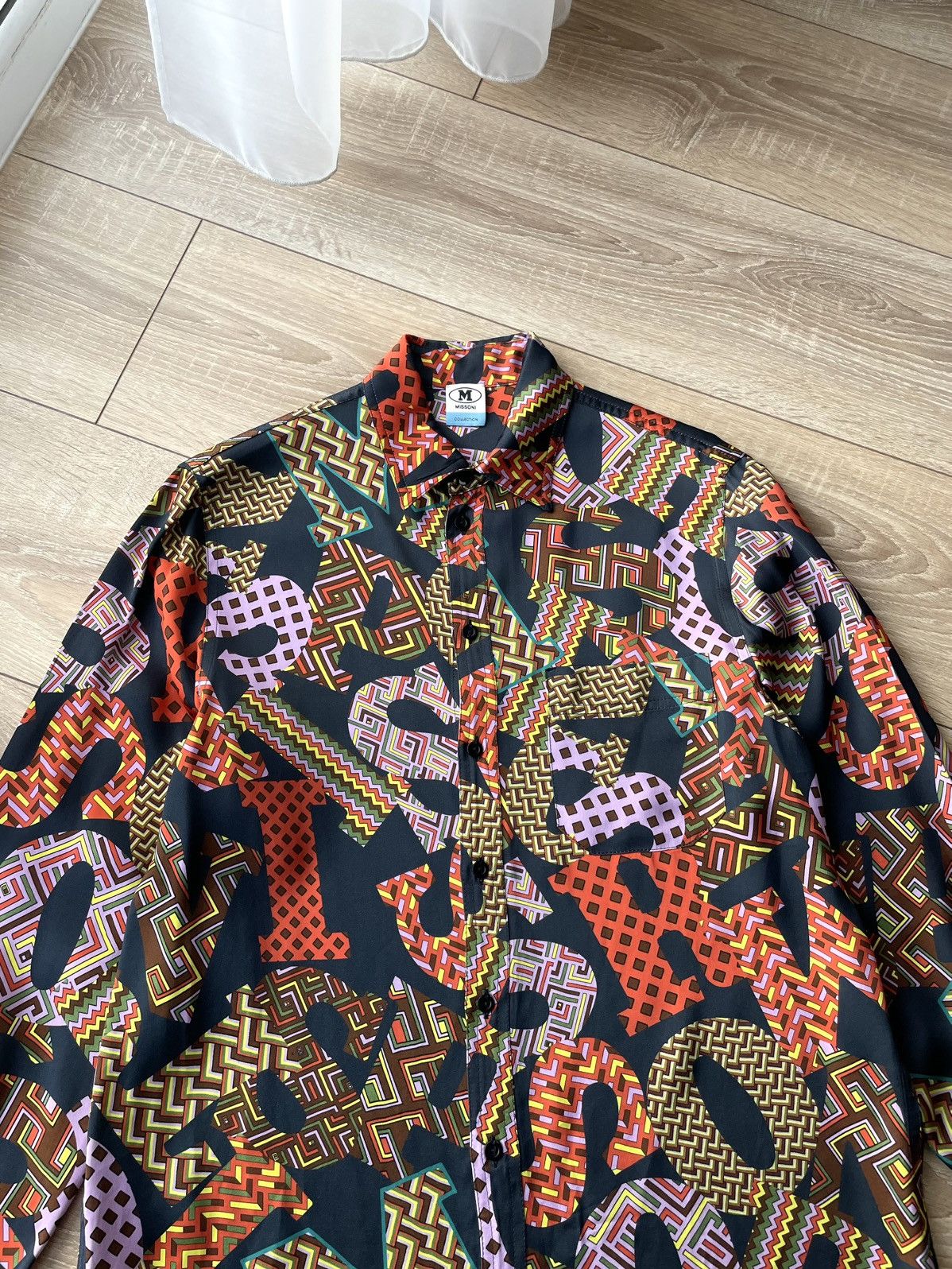 Missoni Missoni Sport Monogram Button Long Sleeve Viscose Shirt Size US M / EU 48-50 / 2 - 2 Thumbnail