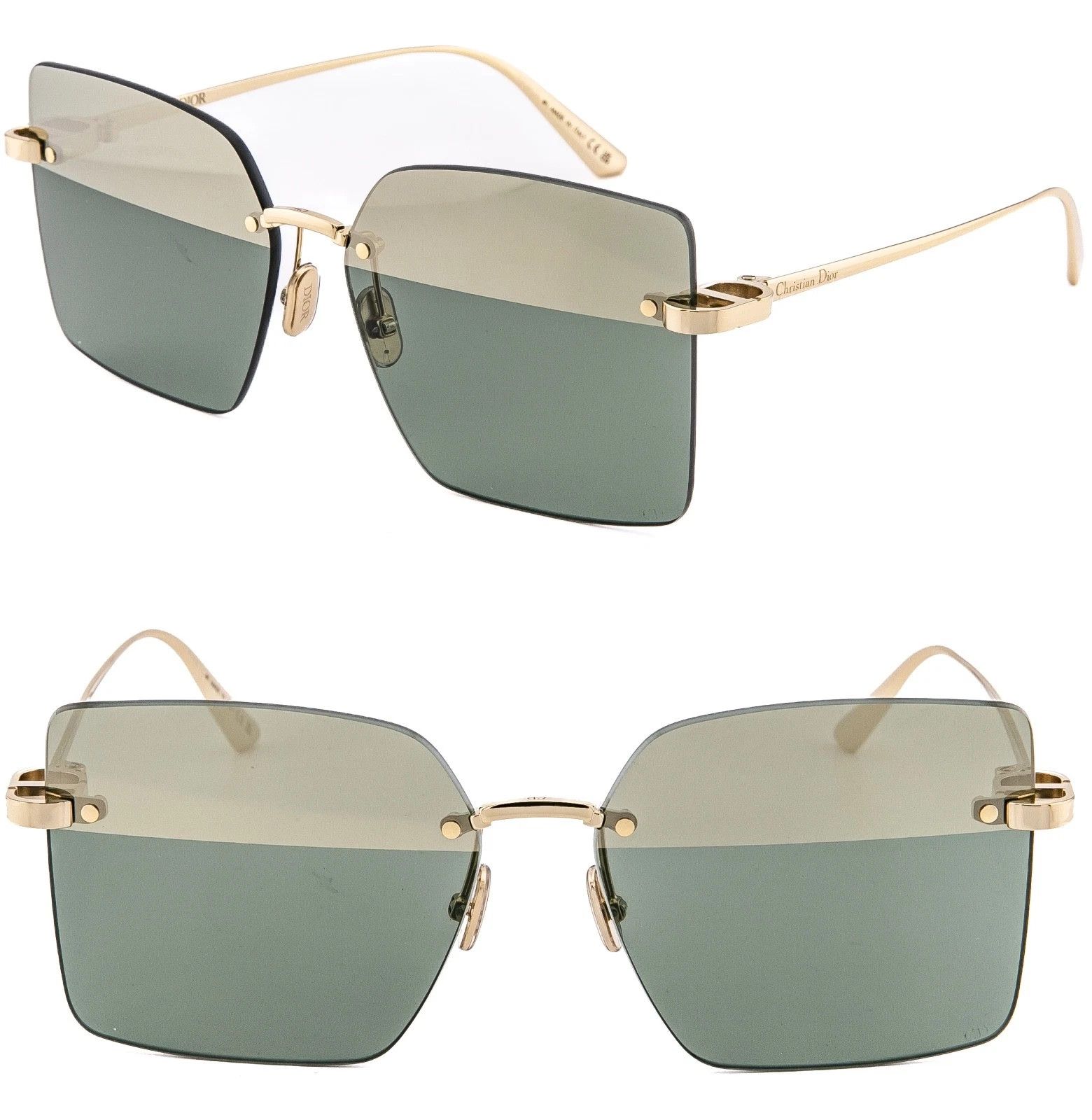 Christian Dior Monsieur CHRISTIAN DIOR CDIOR Gold Green Line S3U Sunglass CD40195U Size ONE SIZE - 1 Thumbnail