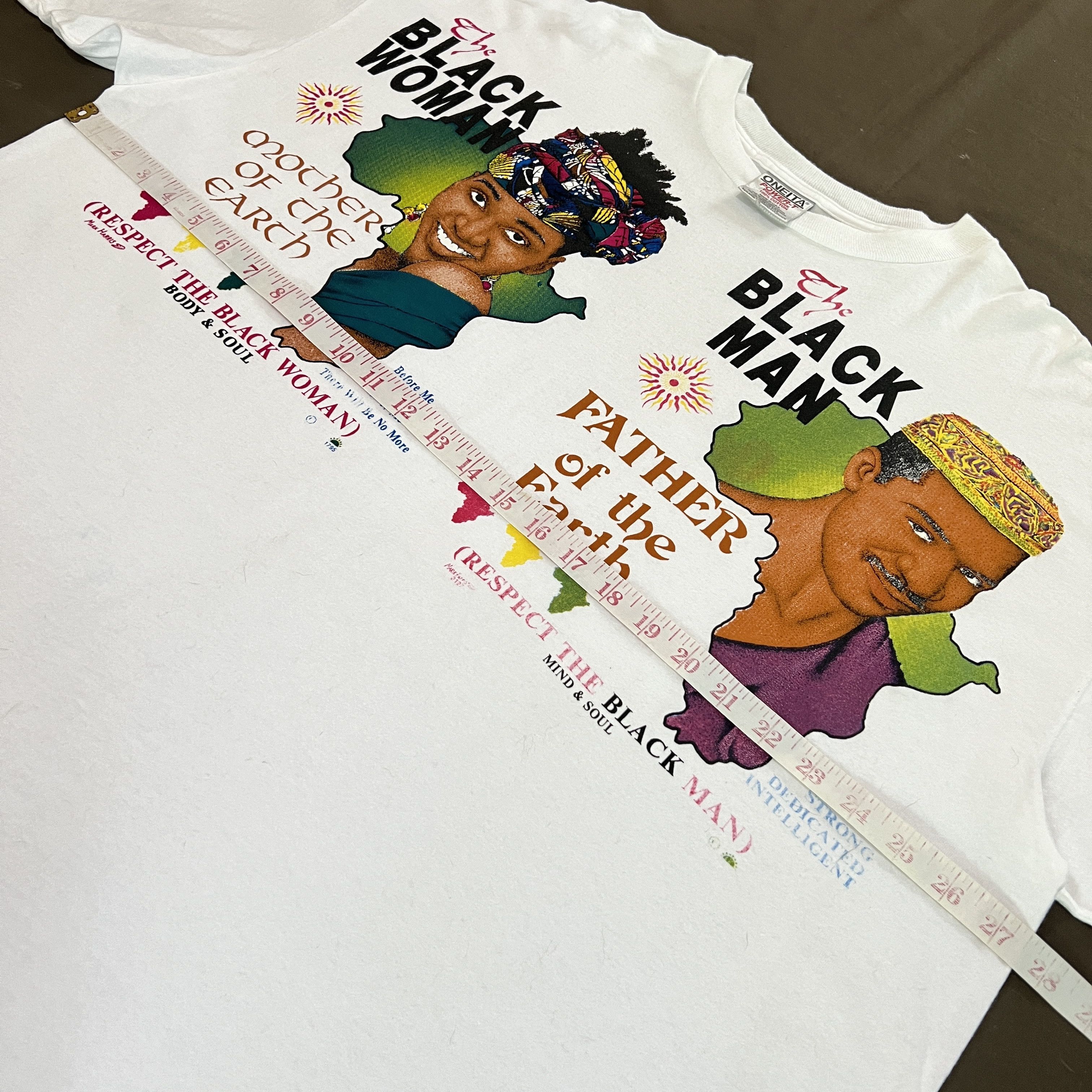 Rap Tees Vintage 90s Black Woman Man Mother Father the Earth Tee 3XL Size US XXL / EU 58 / 5 - 9 Thumbnail