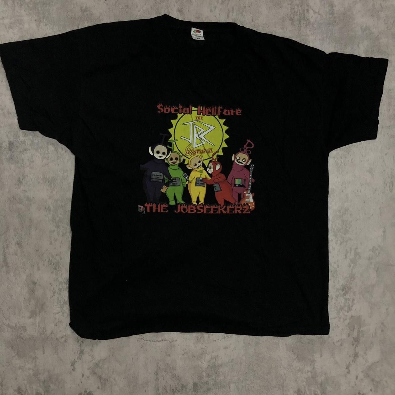 Fruit Of The Loom 2000s vintage black & red Teletubbies tshirt #y2kfashion Size US XL / EU 56 / 4 - 1 Thumbnail