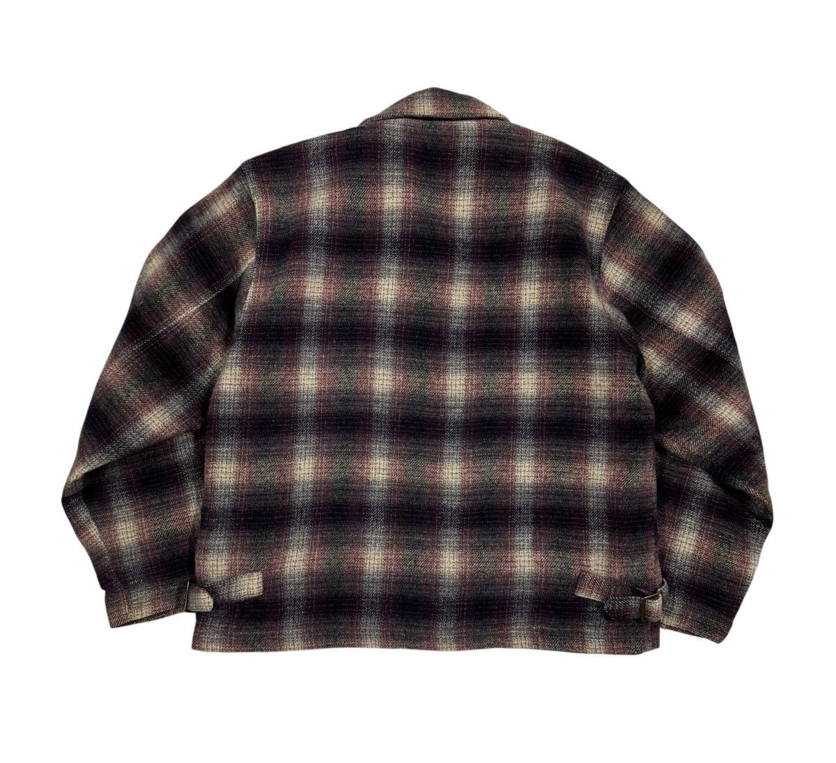 If Six Was Nine Vtg🔥80’s Bobson Workwear Shadow Plaid Wool Jacket Size US M / EU 48-50 / 2 - 2 Thumbnail