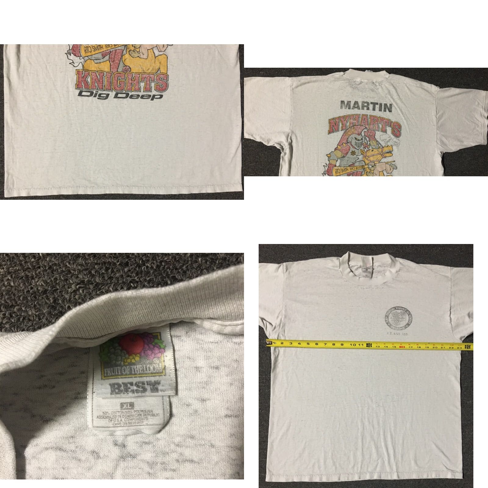 Vintage VINTAGE 90s Law Enforcement Academy Faded Shirt XL College Police Army Grunge Biker Size US XL / EU 56 / 4 - 8 Thumbnail