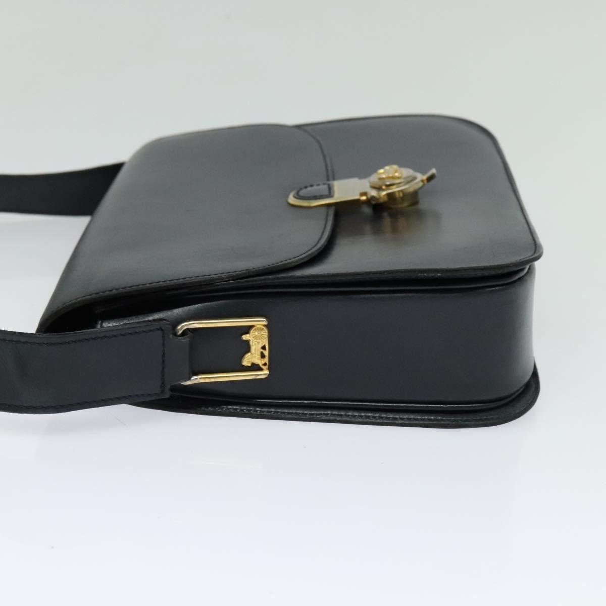 Celine CELINE Shoulder Bag Leather Navy Gold Size ONE SIZE - 4 Thumbnail