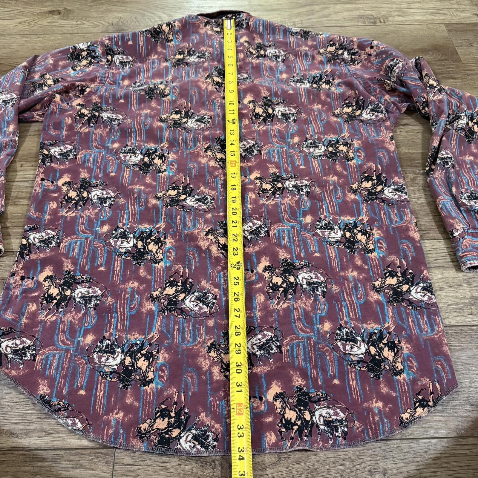 Wrangler Vintage Wrangler Cowboy Western Rodeo Print Button Shirt Size US XXL / EU 58 / 5 - 7 Thumbnail