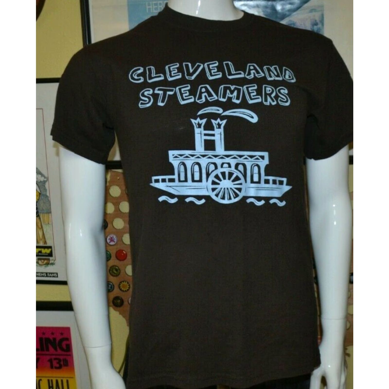 Gildan Cleveland Steamers Jersey T Shirt Adult Small Funny Sex Act Gildan 100% Cotton Brown Short Sleeve Graphic Tee Mens Size US S / EU 44-46 / 1 - 2 Thumbnail