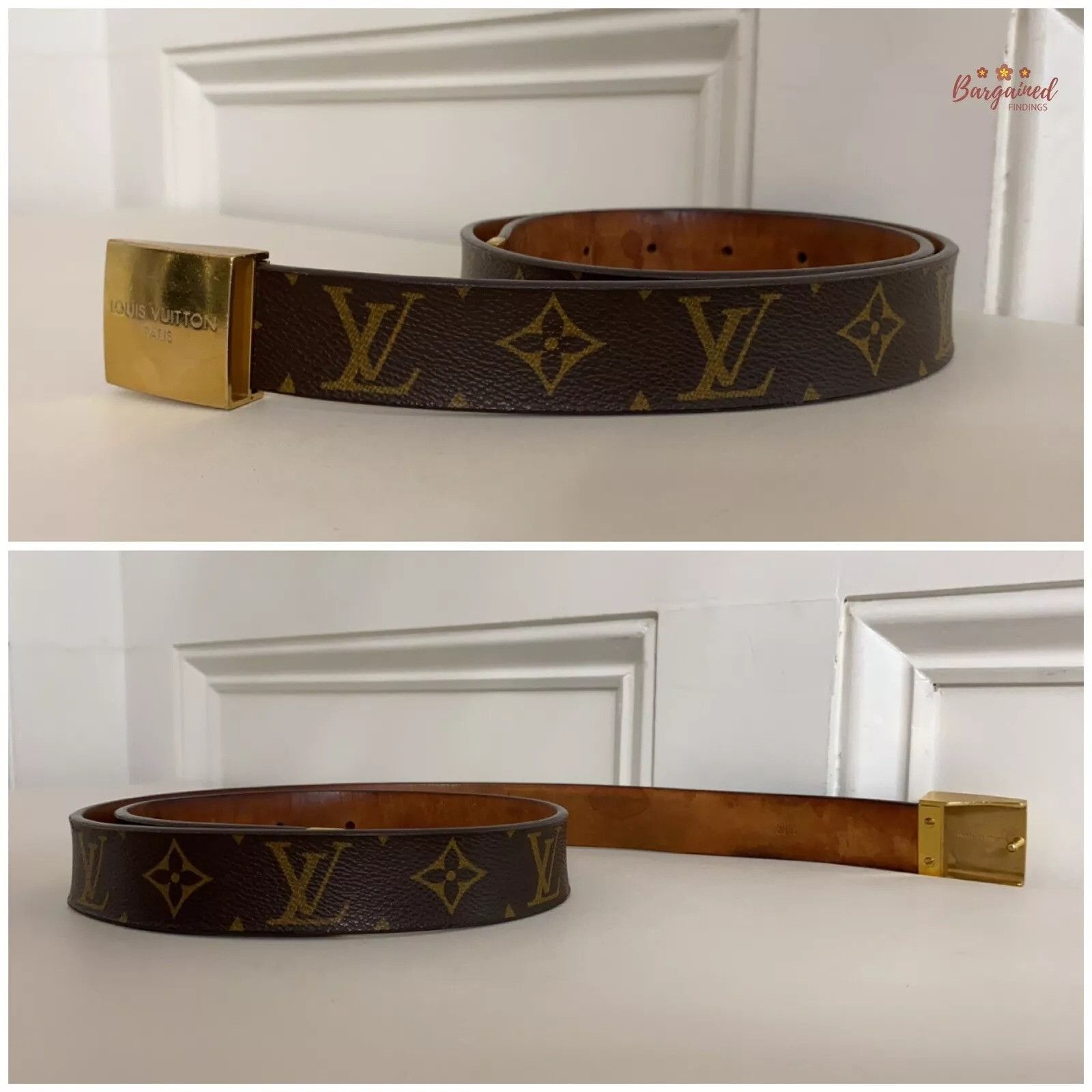 Louis Vuitton Louis Vuitton Brown Coated Canvas Ceinture Carre Buckle Belt Size 30 - 5 Thumbnail