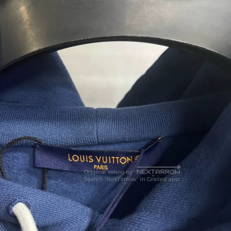 Louis Vuitton Louis Vuitton Blue solid monogram Logo print hooded drawst Size US XXL / EU 58 / 5 - 2 Thumbnail