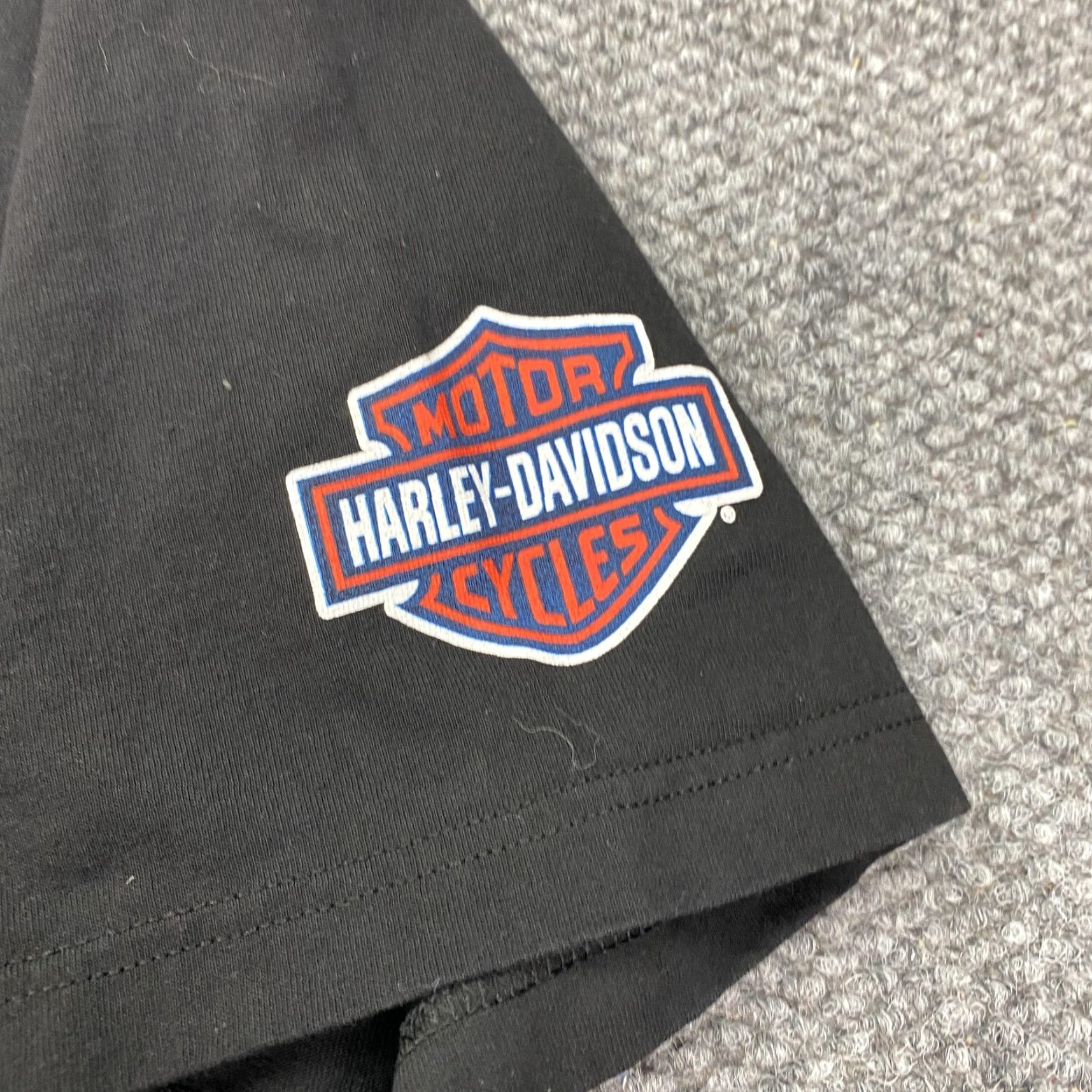 Harley Davidson VINTAGE Harley-Davidson Shirt Mens XL 107 American Flag Engine Barnett Dealer El Paso TX Size US XL / EU 56 / 4 - 7 Thumbnail