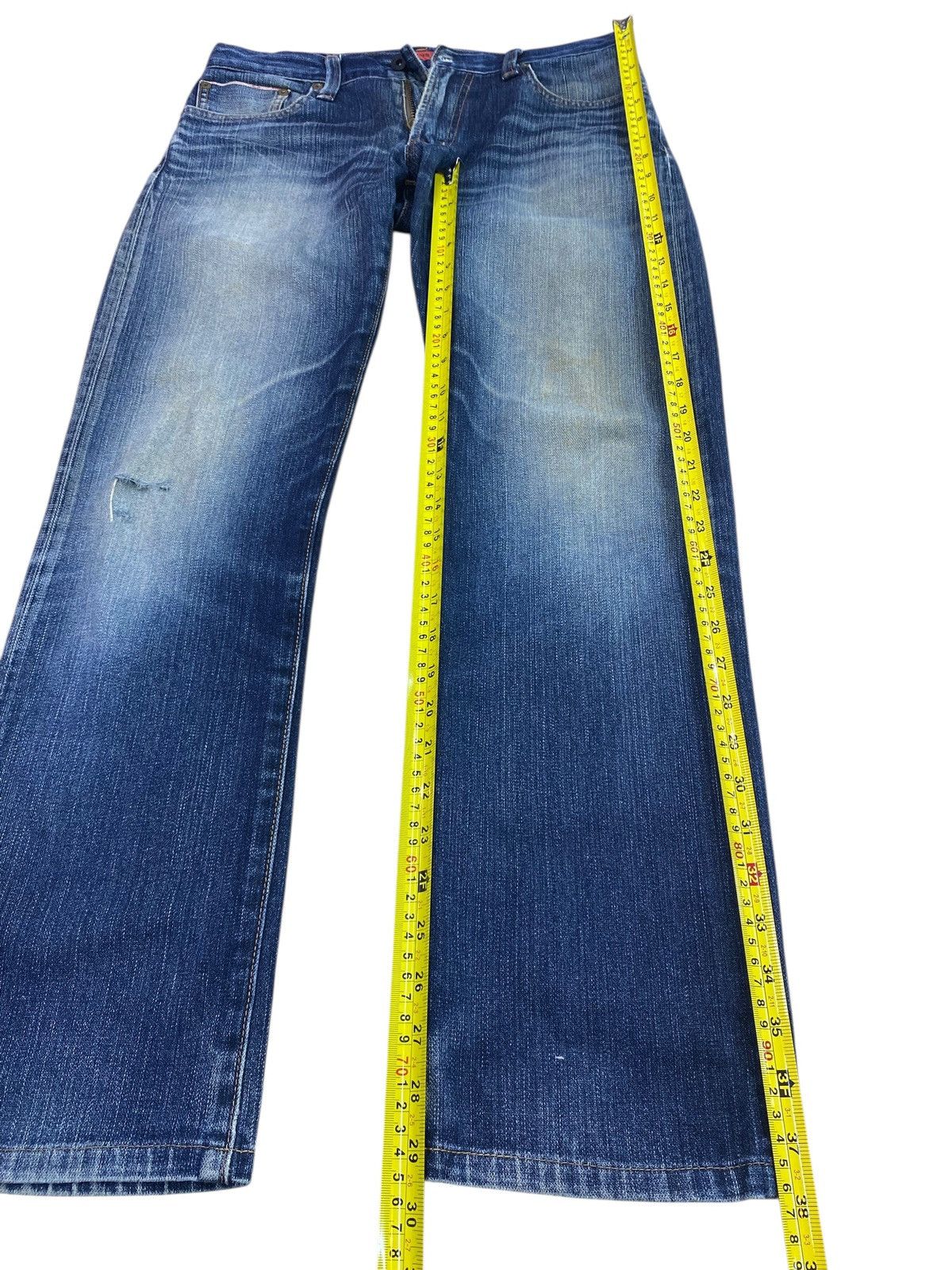 Japanese Brand Back Number Brand X Selvedge Faded Wash Style Loose Jeans Size US 30 / EU 46 - 7 Thumbnail
