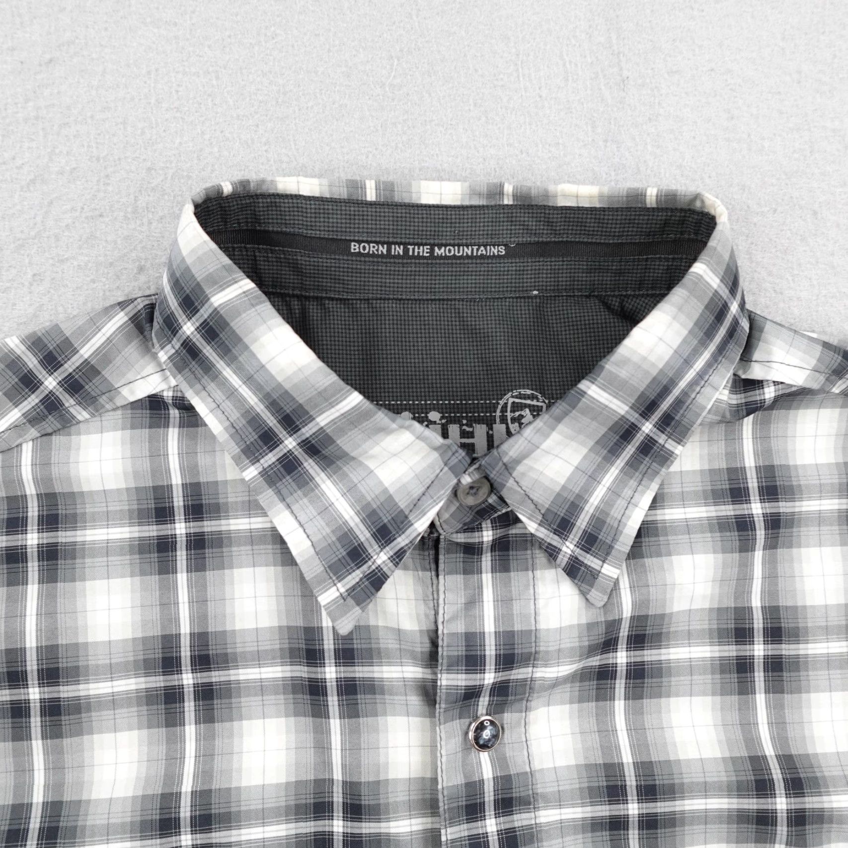 Vintage Kuhl Shirt Mens Medium Gray Plaid Western Pearl Snap Outdoors Hiking Trail Work Shirt Size US M / EU 48-50 / 2 - 2 Thumbnail