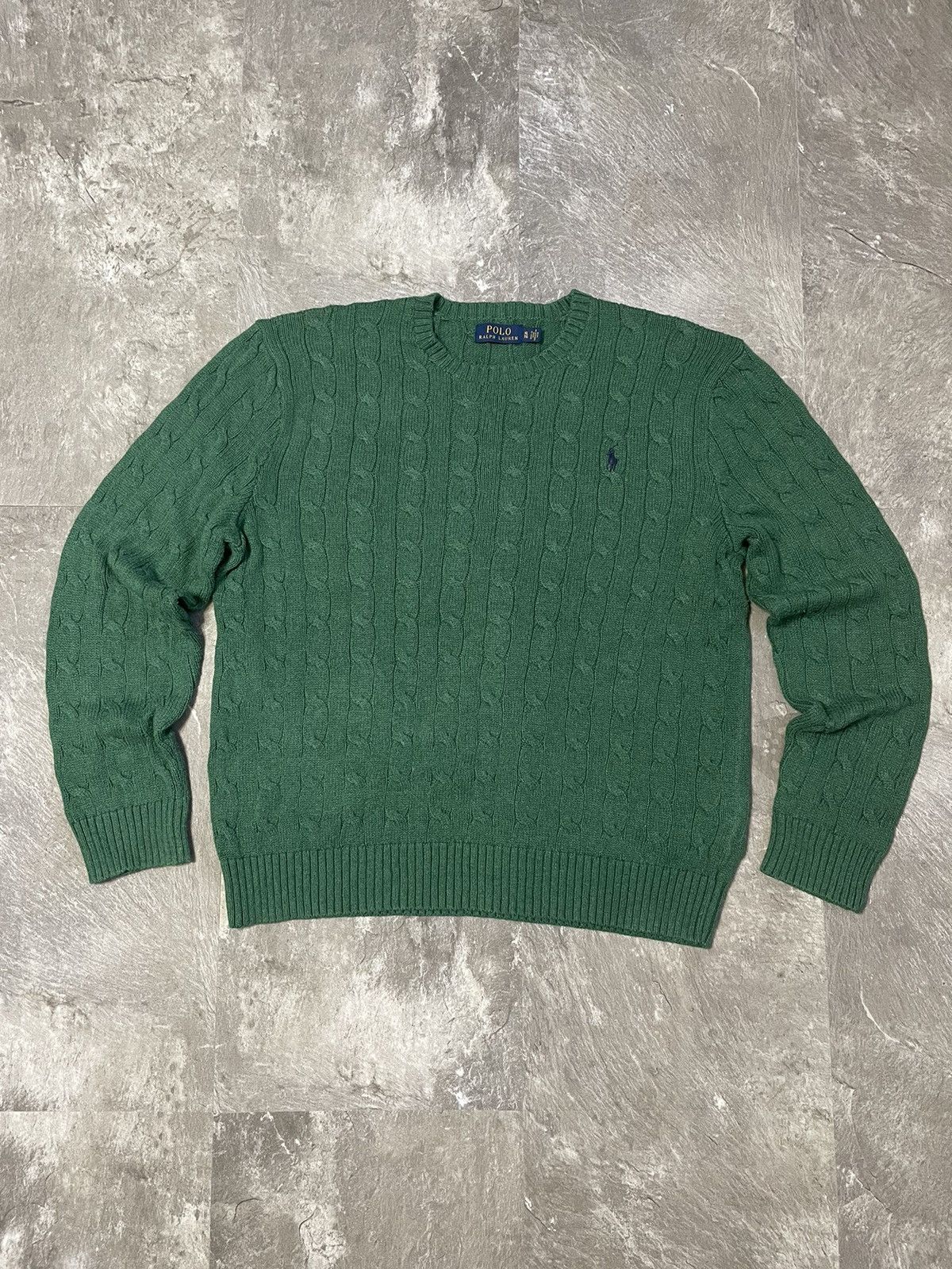 Polo Ralph Lauren Cable Knit Sweater Vintage 90s Y2k Luxury