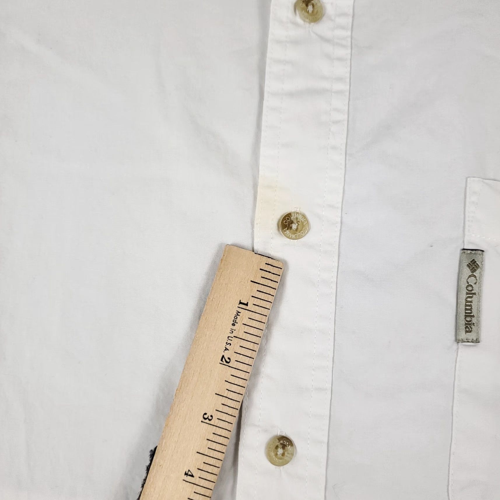 Vintage VINTAGE Columbia Shirt Mens XL White Button-Up Short Sleeve Casual Business Formal Workwear 90s Style Mens Size US XL / EU 56 / 4 - 4 Thumbnail