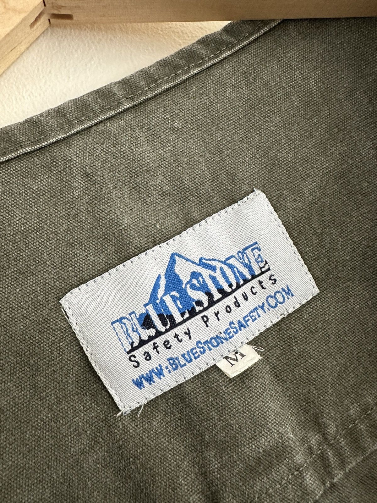 Vintage Vintage Blue Stone Utility Vest USA Flag Patch Olive Green Size US M / EU 48-50 / 2 - 4 Thumbnail