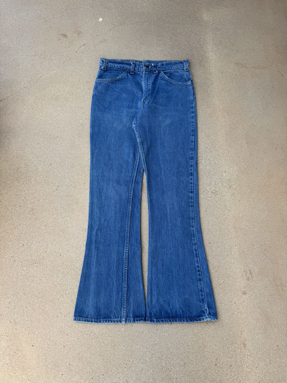 LEVI’S / 80's 646 flare aging denim Vintage Vtg 80's Levi's 646 Orange Tab Bellbottom Flare Jeans
