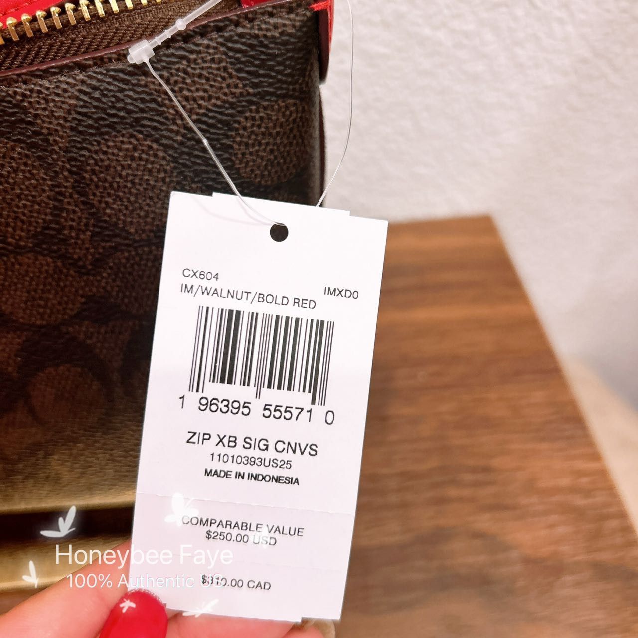 Coach NWT Coach Zip Top Crossbody Bag In Signature Canvas CX604 Size ONE SIZE - 4 Thumbnail