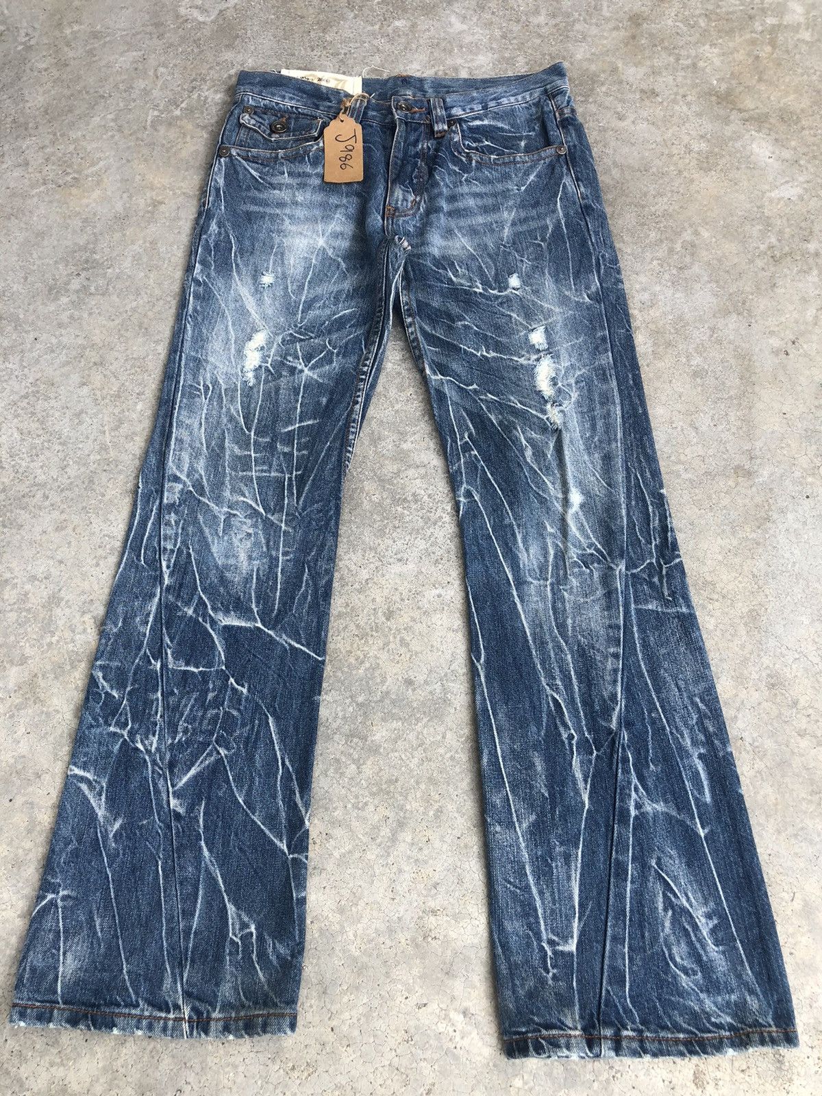 If Six Was Nine Japanese Antfui Flared Jeans Distressed Jeans Size US 31 - 1 Thumbnail