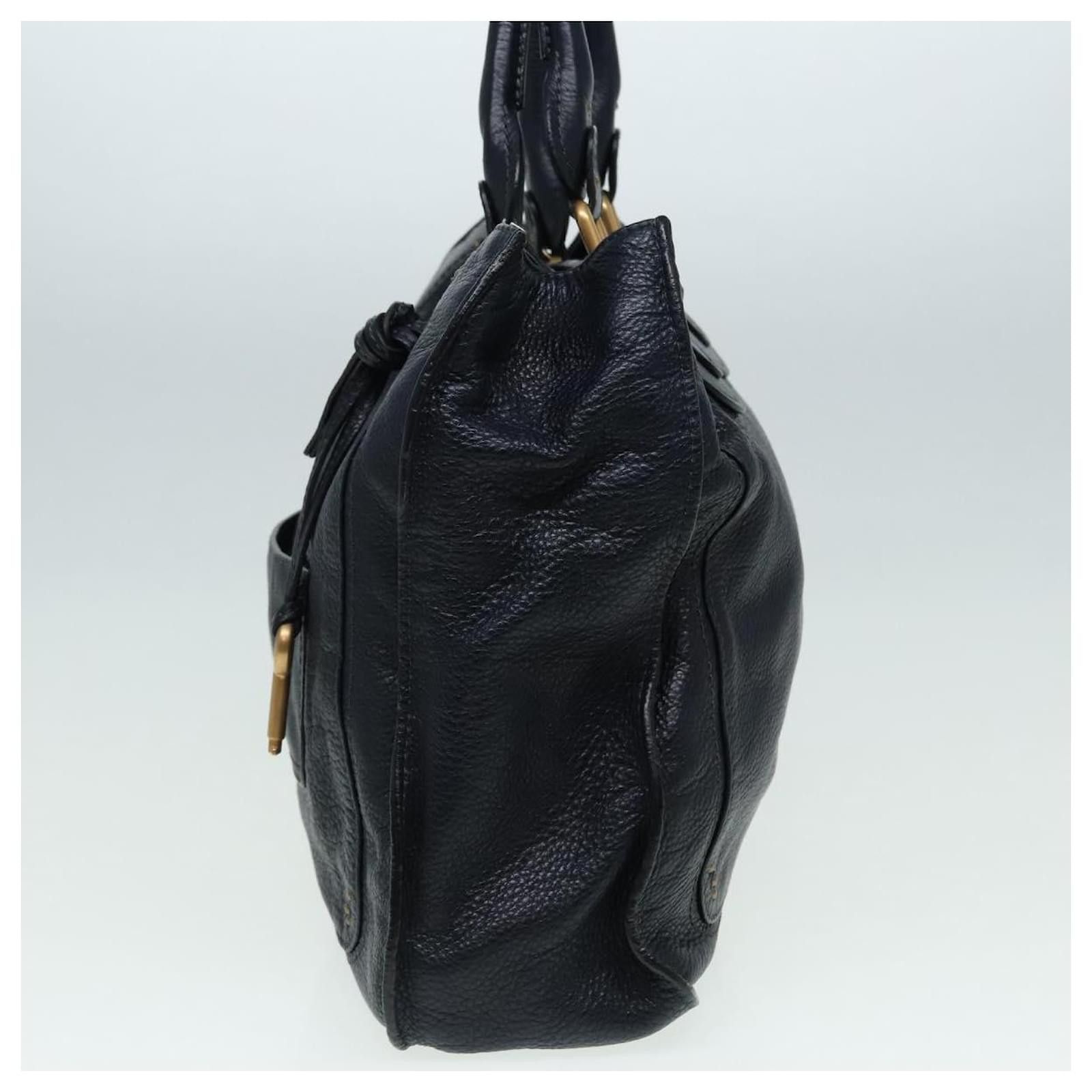 Chloe Chloe Paddington Hangbag Leather Gold Navy RARE Size ONE SIZE - 6 Thumbnail