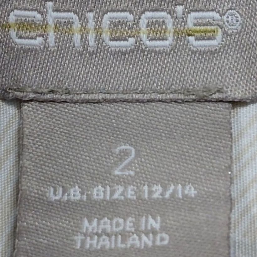 Vintage Chico'S Blue Cotton Womens Shirt - 3/4 Sleeve - Size 12/14 Size XL / US 12-14 / IT 48-50 - 3 Thumbnail