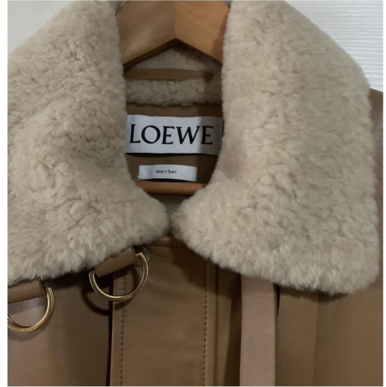 Beautiful Men’s Loewe Leather Aviator Nude Jacket