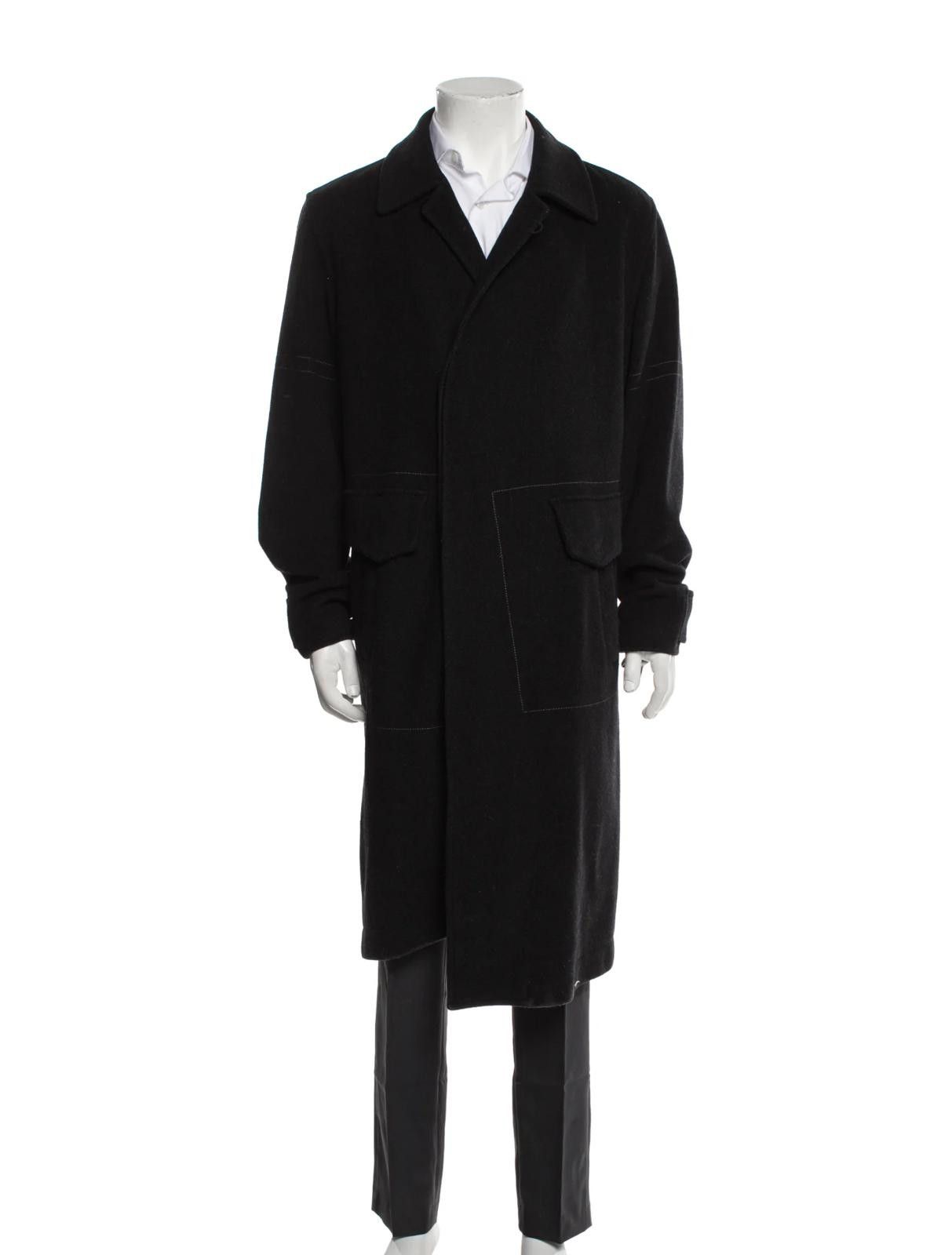 Black Diesel Mohair Overcoat Size: L