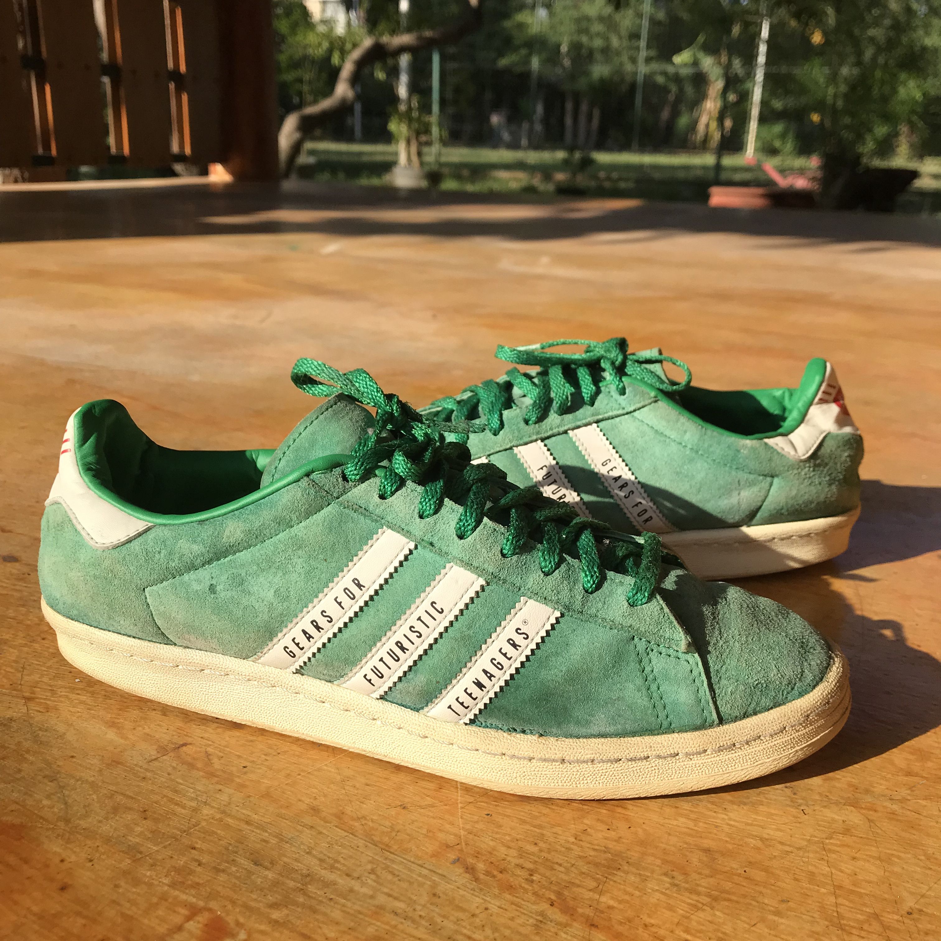 Human Made Adidas Originals Campus 80s X Human Made by Nigo Green japan Size US 9.5 / EU 42-43 - 7 Thumbnail