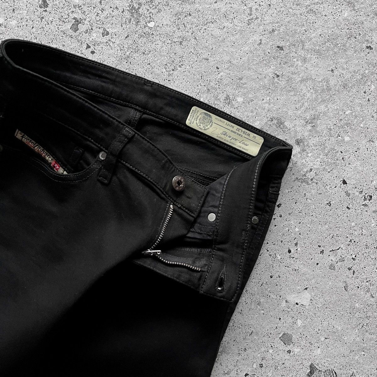 Designer × Diesel Diesel Wmns Skinzee-Low R41F1 Super Slim Skinny Black Jeans Size 28" / US 6 / IT 42 - 13 Thumbnail
