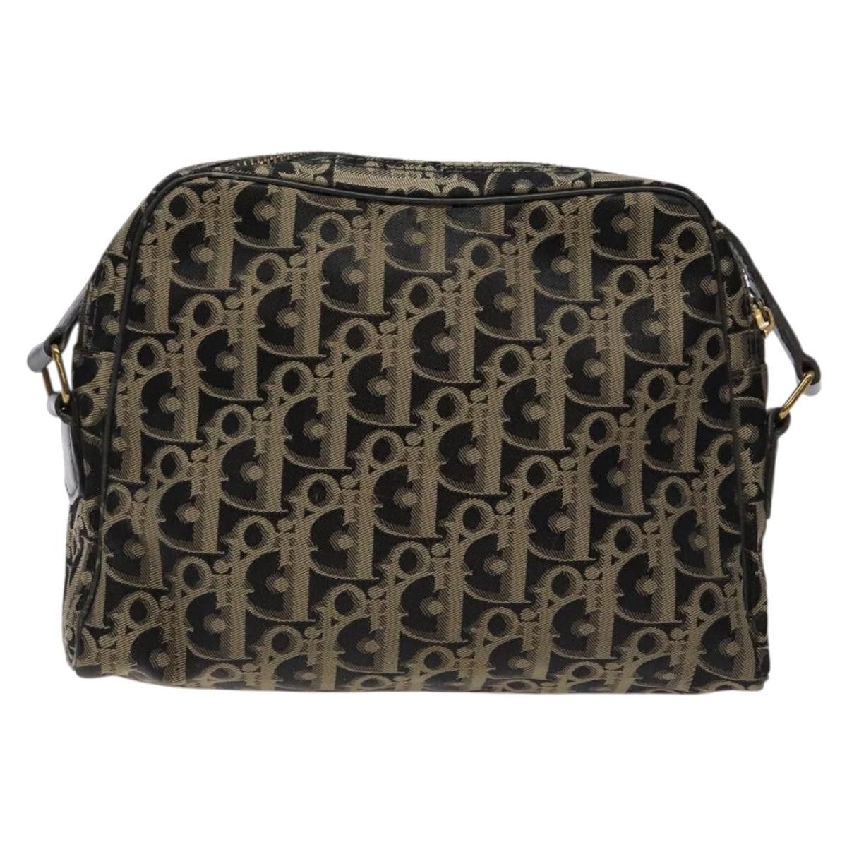 Dior DIOR Trotter Canvas Shoulder Bag Black Gold Size ONE SIZE - 3 Thumbnail