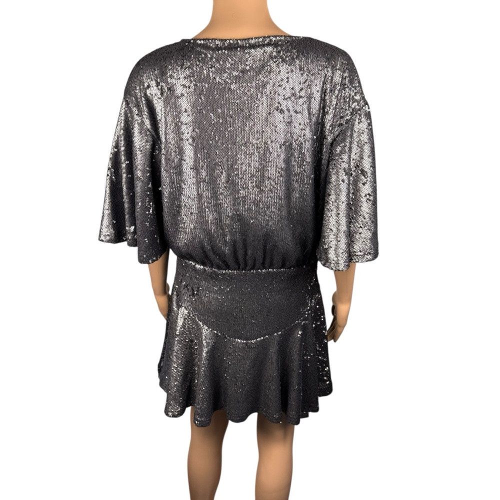 Free People Free People Manuka Sequin Mini Silver Dress Size XS Size XS / US 0-2 / IT 36-38 - 6 Thumbnail