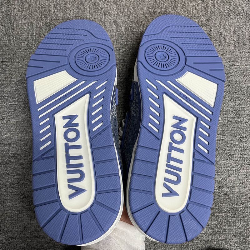 Louis Vuitton Louis Vuitton Blue Trainer Low-Top Sneakers -2508 Size US 8 / EU 41 - 4 Thumbnail