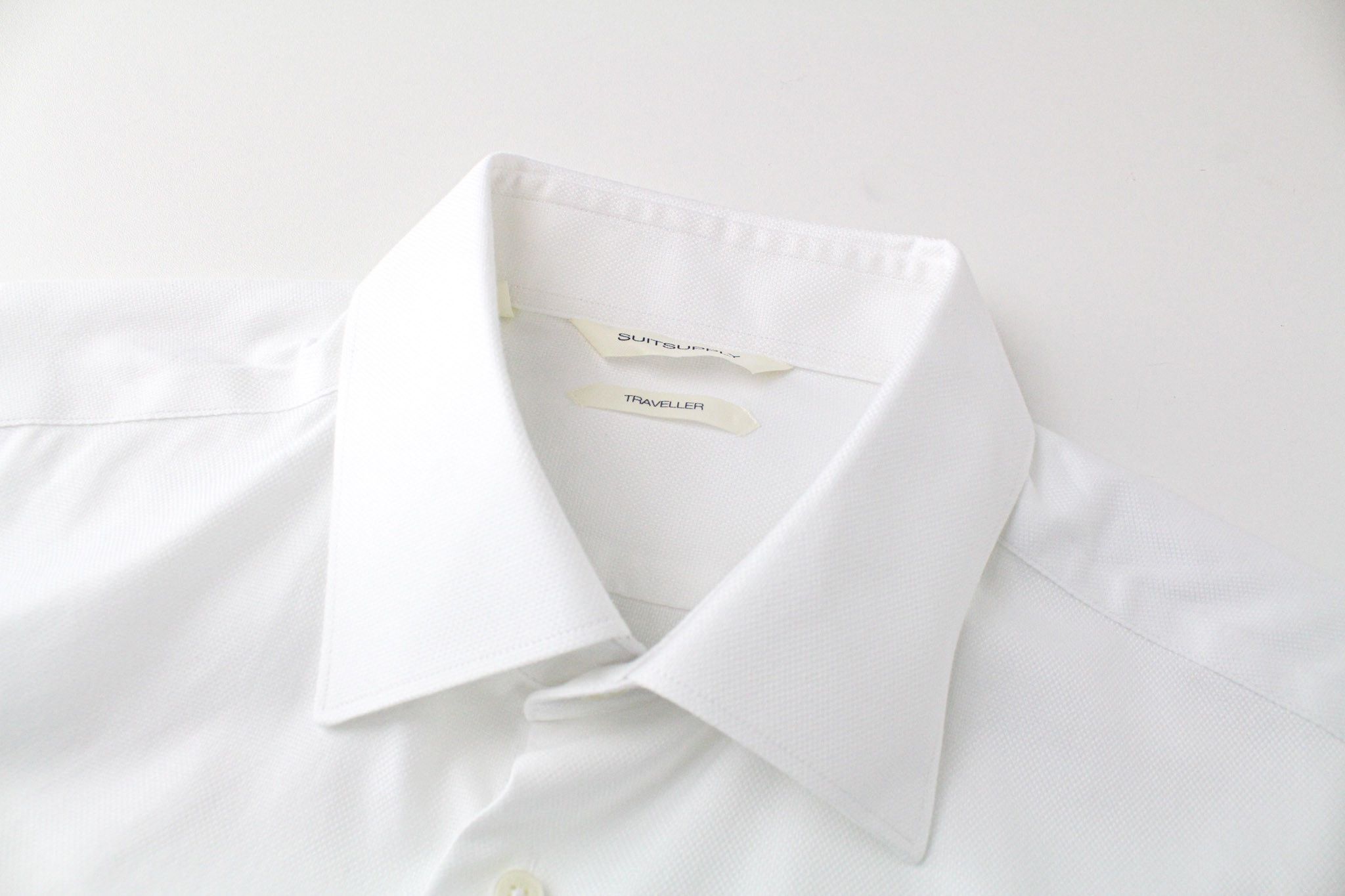 Suitsupply 41/16 Slim White Cotton Long Button-Up 72754 Size 40R - 3 Thumbnail