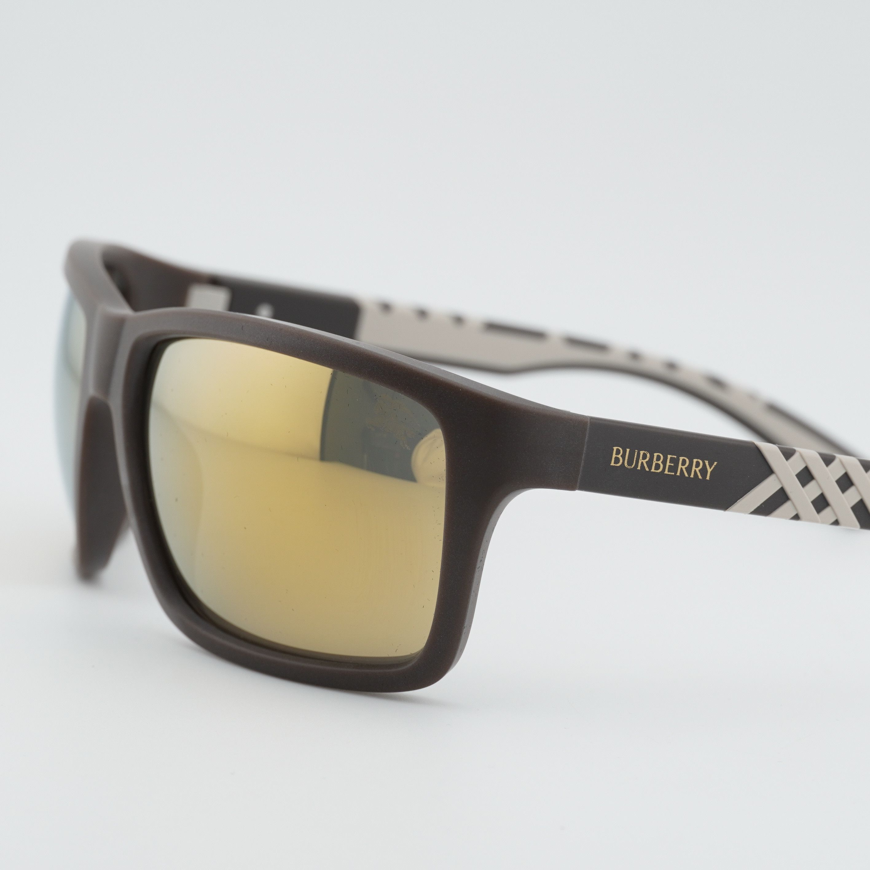 Burberry Burberry BE4483 42345A Sunglasses Brown Rectangle Frame Size ONE SIZE - 2 Thumbnail