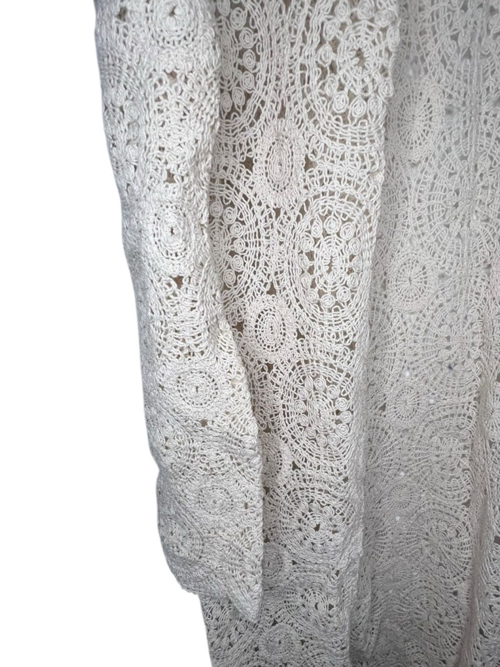 Miss Me Miss Me Cream Boho Crochet Lace Long Sleeve Duster Cardigan Size S / US 4 / IT 40 - 5 Thumbnail