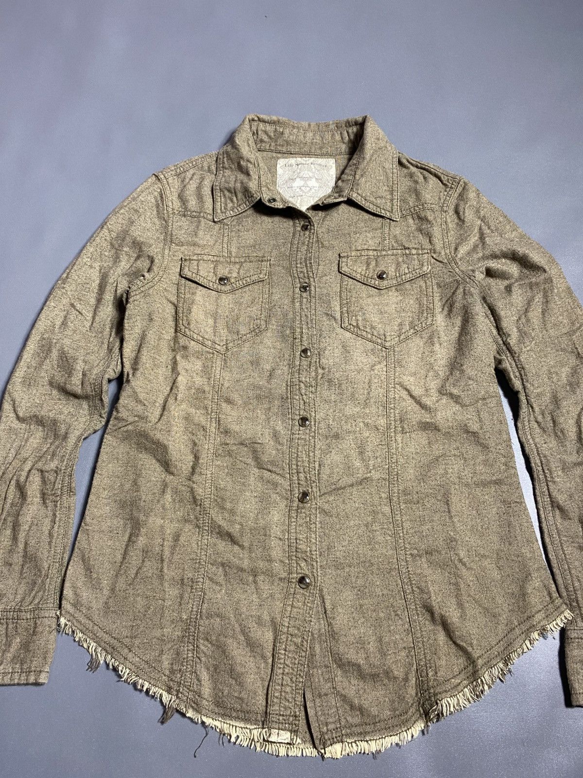 GOA GOA Distressed Button Up Western Shirt Size US S / EU 44-46 / 1 - 2 Thumbnail