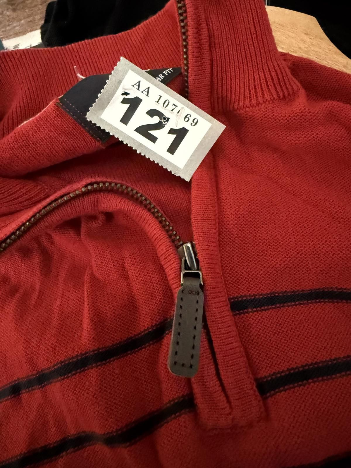 Other Blue Harbour Men's Red and Black Striped Half Zip Sweater Size ONE SIZE - 2 Thumbnail