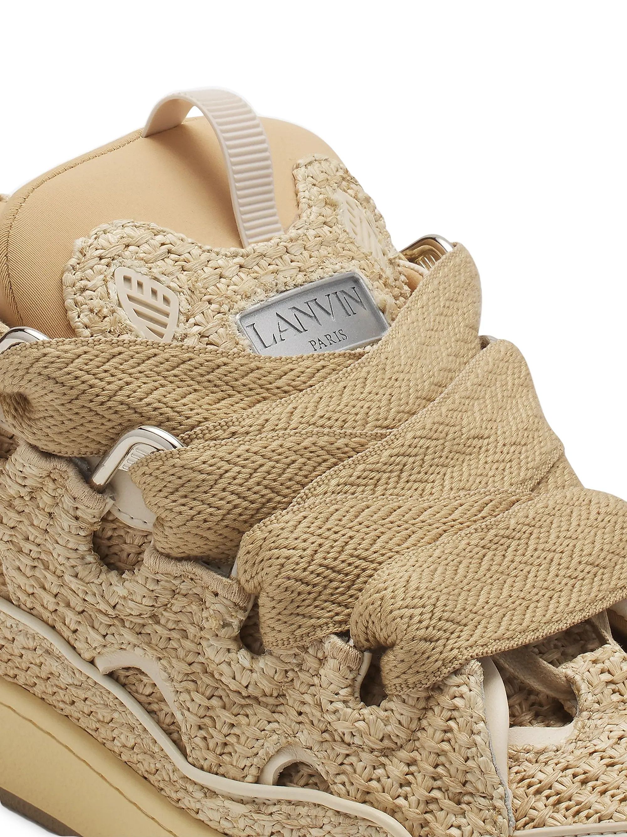 Lanvin os11x0526 Curb Raffia Sneakers in Beige Size US 10 / EU 43 - 5 Thumbnail