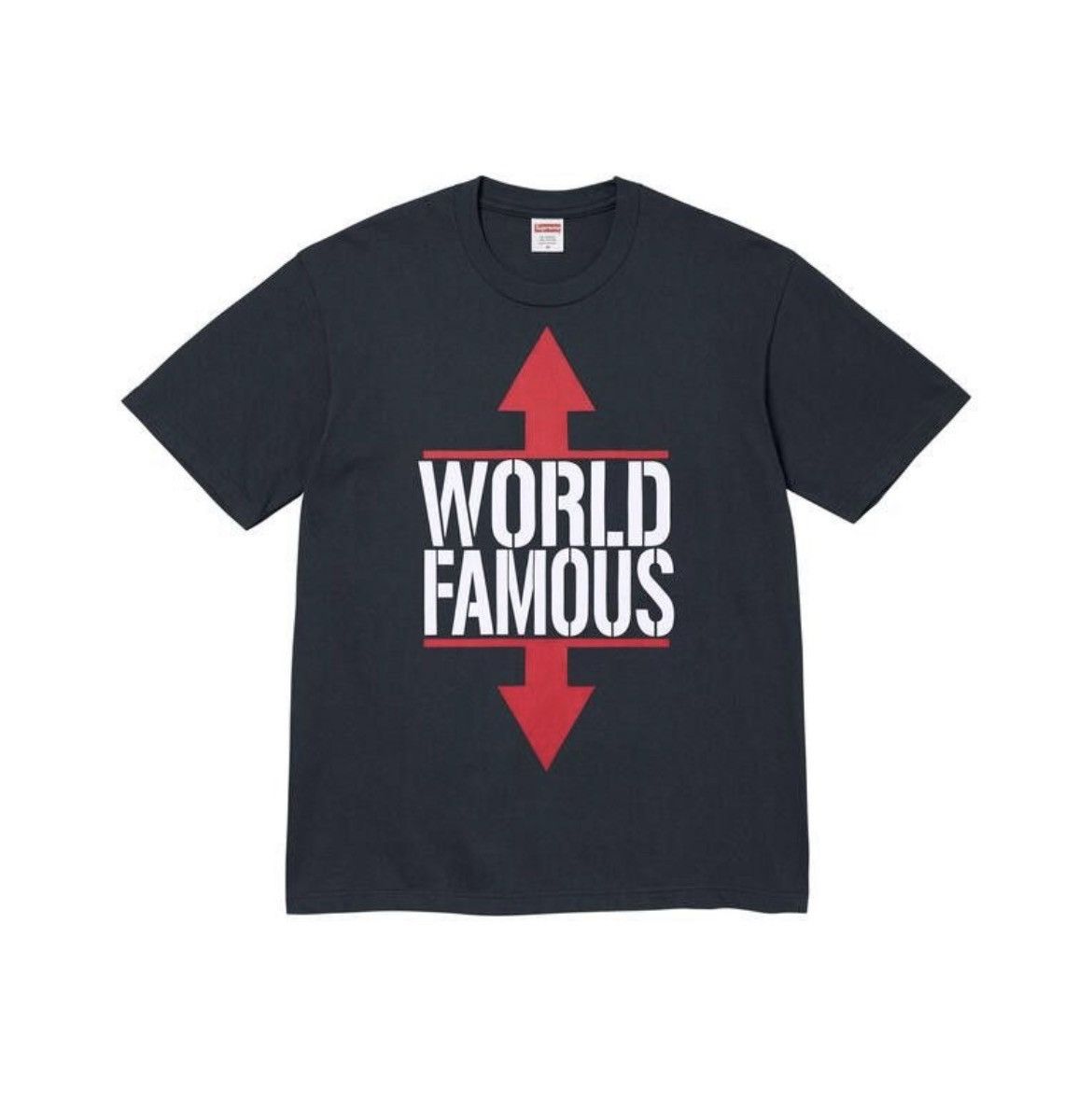 Supreme supreme world famous navy tee Size US L / EU 52-54 / 3 - 1 Thumbnail