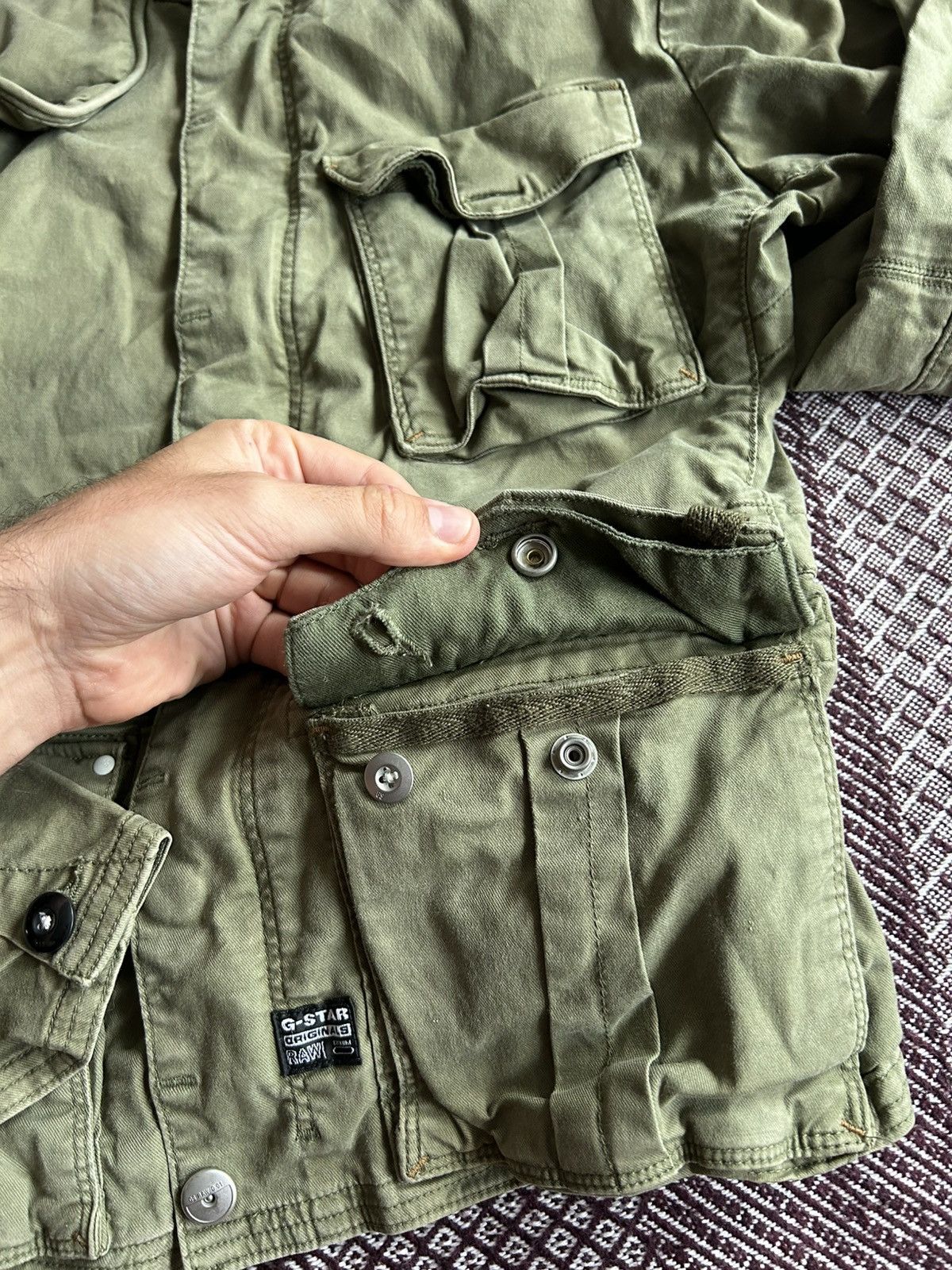 G-Star G-star Raw Cargo Line Women Denim Jacket Military Style Sz M Size M / US 6-8 / IT 42-44 - 7 Thumbnail