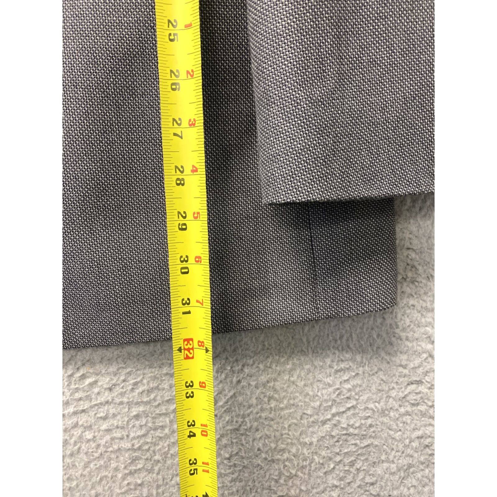 Michael Kors Michael Kors Blazer Mens 2 Button Gray Houndstooth Sport Coat Long 46L Regular Notch Lapel Mens Size 46R - 5 Thumbnail