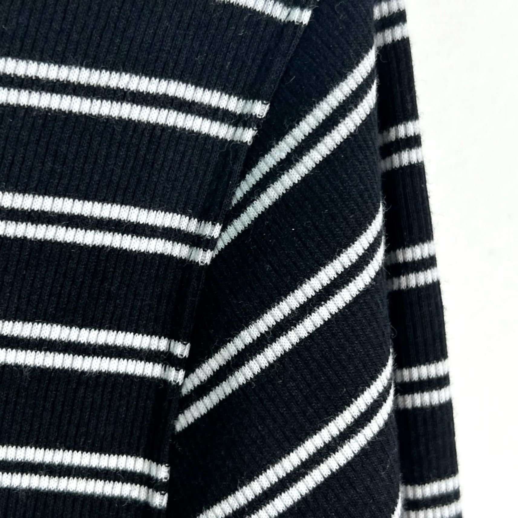 Vintage Wild Fable Sweater Womens Striped Oversized Black Gray Size XXL NWT Size XXL / US 16-18 / IT 52-54 - 5 Thumbnail