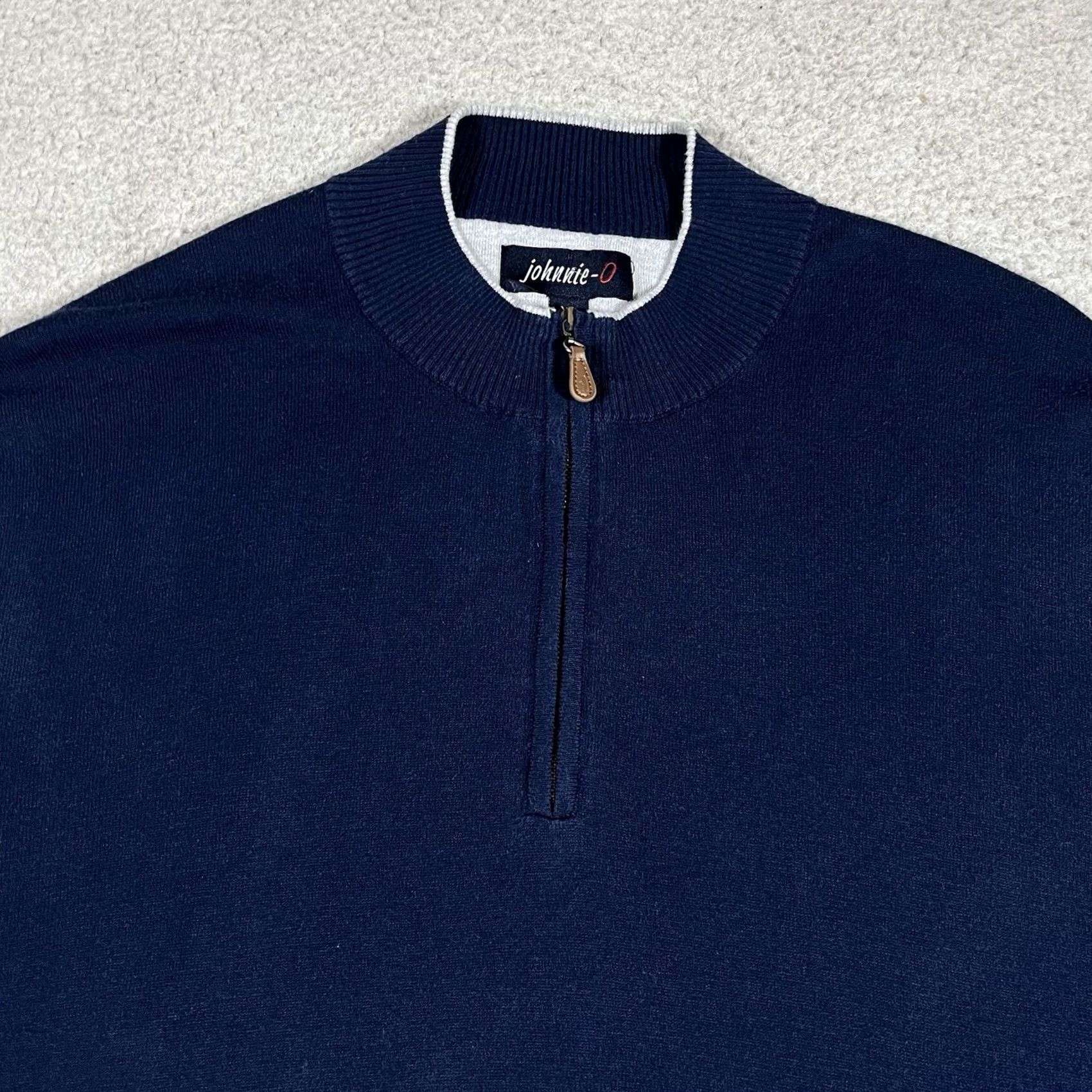 johnnie-O johnnie-O 1/4 Zip Pullover Mens XL Performance Silk Blend Conway Farms Golf Shirt Regular Blue Size US XL / EU 56 / 4 - 7 Thumbnail