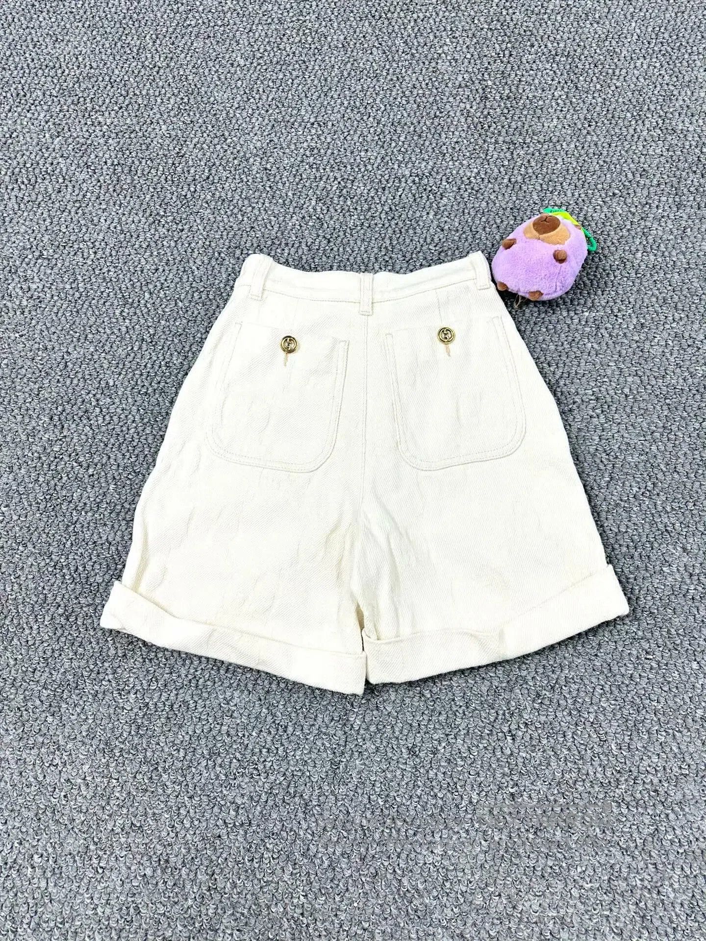 Gucci Guicci Off-White Camouflage Full Print Denim Shorts| Size 33" - 2 Thumbnail