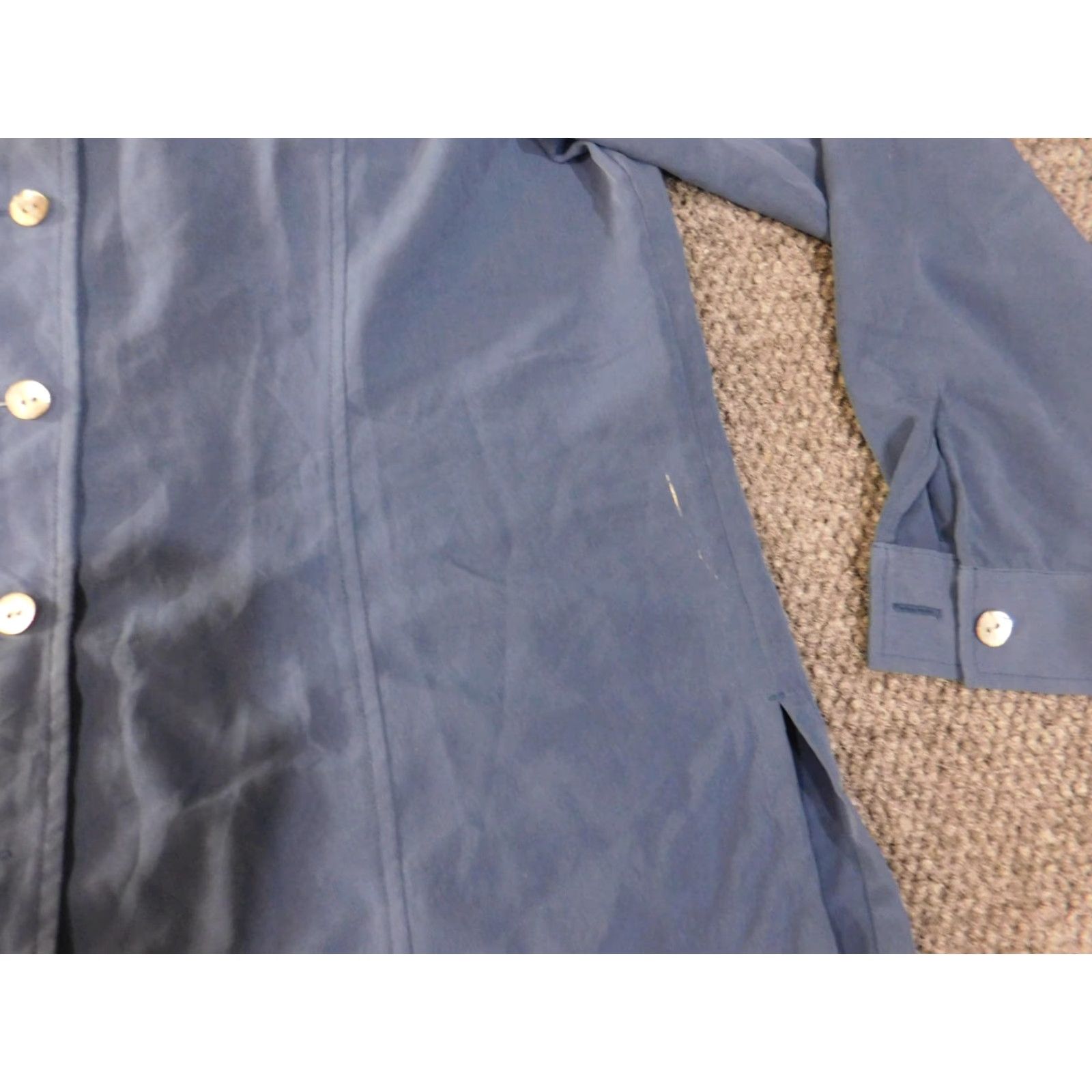 Coldwater Creek VINTAGE? No, item not vintage. Title should be: Coldwater Creek Shirt Womens Large Blue Collared Button Front Long Sleeve Tunic Size XL / US 12-14 / IT 48-50 - 6 Thumbnail
